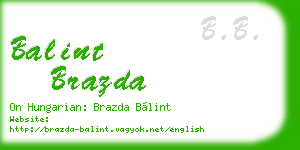 balint brazda business card