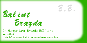 balint brazda business card